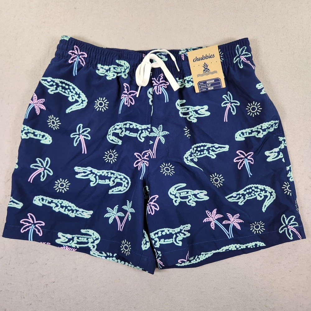 Chubbies Men's Classic Swim Trunks 7" The Neon Glades Mesh Lined Medium New